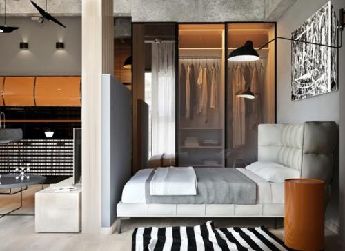 Современный брутальный интерьер квартиры - студии площадью около 30 кв. 04