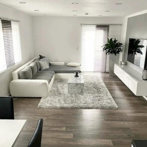 Вариант обустройства гостиной комнаты в современном стиле. 03