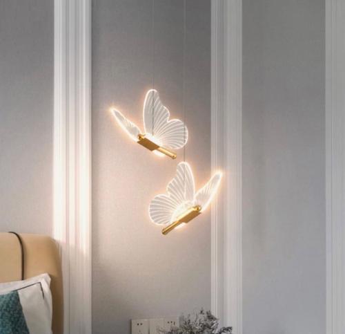 Потрясающая коллекция люстры и подвесных светильников Darcy в виде золотой бабочки с красивыми крыльями. 03