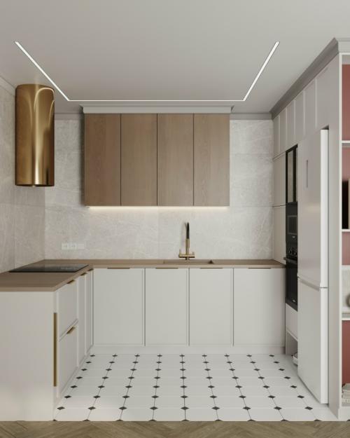 Этот интерьер кухни - гостиной - отражение своей хозяйки. 06