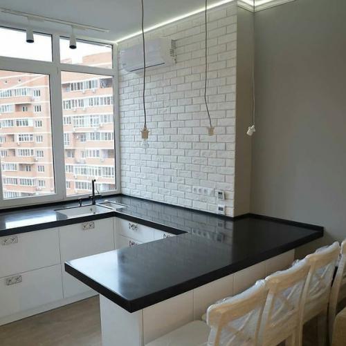 Кухня - гостинная в новостройке. 01