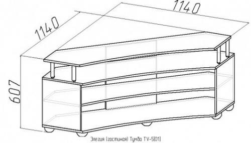 Тумба TV 5 элегия. 02