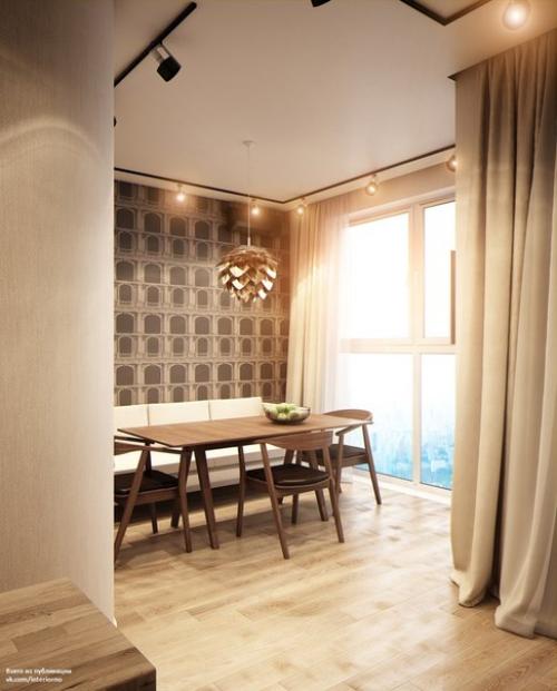 Лаконичный и строгий интерьер однокомнатной квартиры для молодого человека. 01