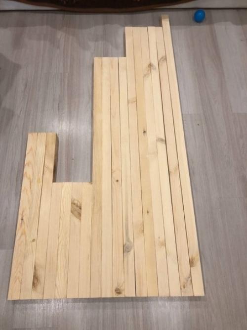 Моя поделка kровaть - домик сыну.