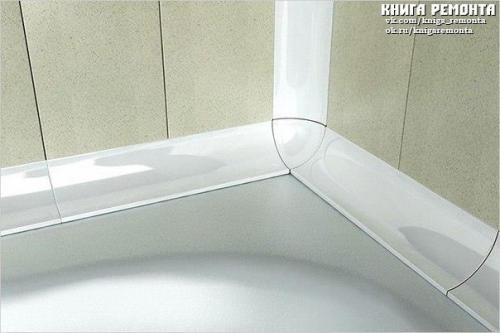 Установка бордюра для ванны. 07