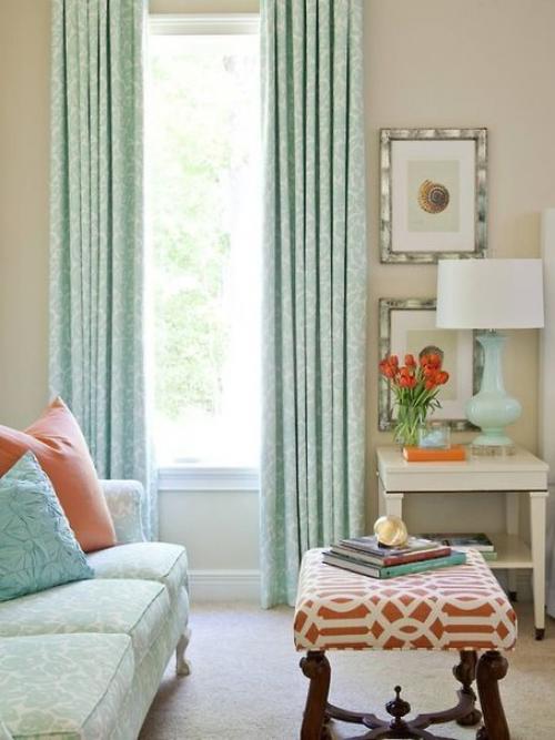 Мятная цветовая гамма на сегодняшний день очень популярной остается.