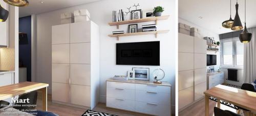 Как обустроить дизайн маленькой квартиры 19 кв. 03