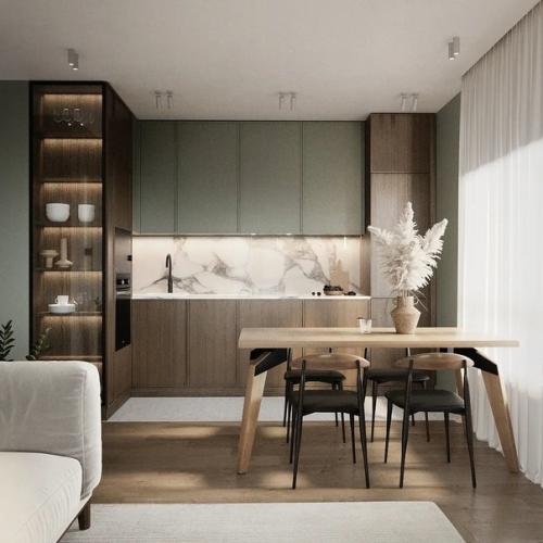 Школа ремонта.  Проект кухни - гостиной. 04