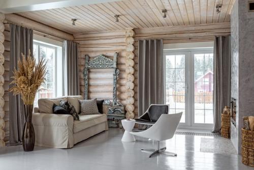 Деревянный дом дизайнера интерьера Людмилы кришталёвой с креативным подходом к выбору цветов в детских комнатах. 02