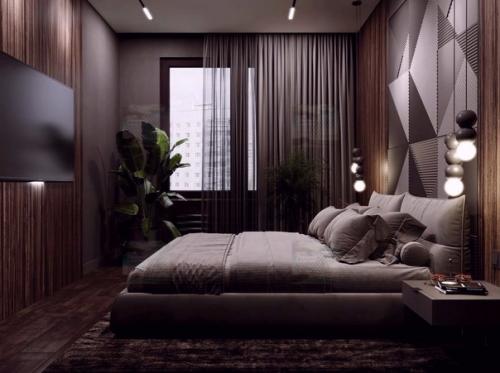 Стильный дизайн интерьера двухкомнатной квартиры Шоколад И Перец. 09