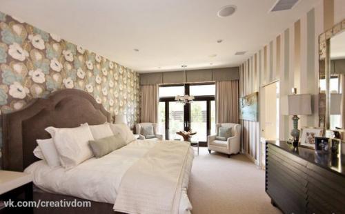 Комбинирование обоев.  Первое, что мы замечаем, попав в незнакомую доселе обстановку - стены. 02