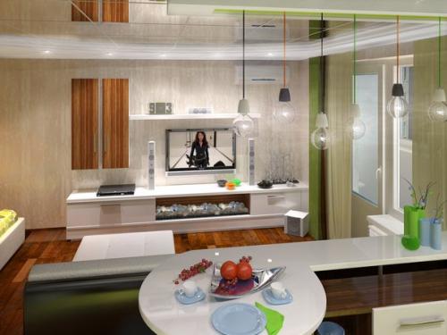 Дизайн - проект квартиры студии 43 кв. 01