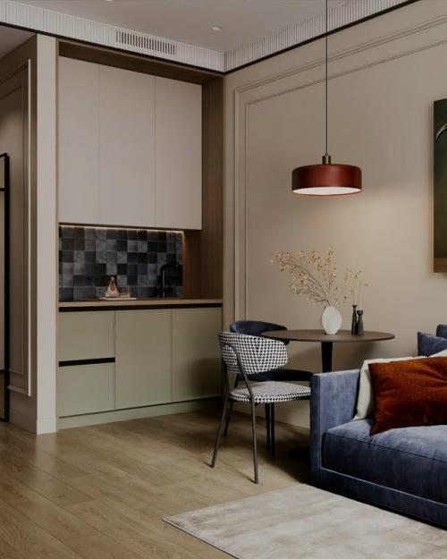 Проект небольшой, но уютной квартиры - студии. 01