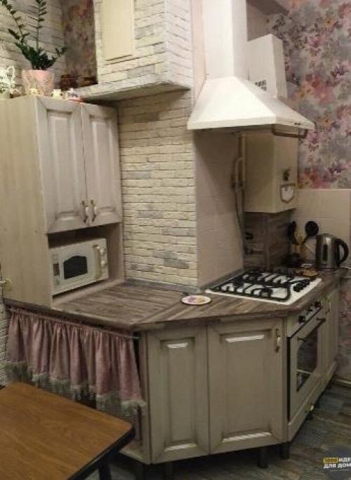 Интересное оформление кухни. 02