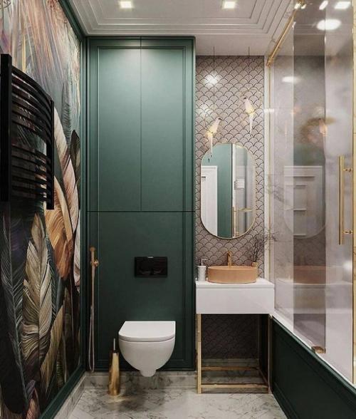 Интерьер санузла. В современном стиле. 01