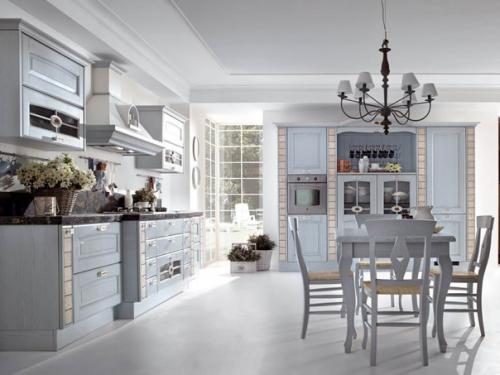 Дизайн интерьера кухни - столовой в классическом стиле. 07