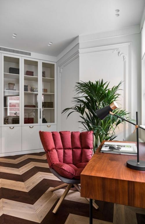 Эффектный микс: как дизайнеры подружили минимализм и классику на 130 м. 04