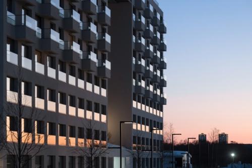 В микрорайоне Европейский Берег в Новосибирске завершилось строительство дома с мостами. 01