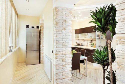 Замечательные идеи совмещения комнаты и лоджии. 08