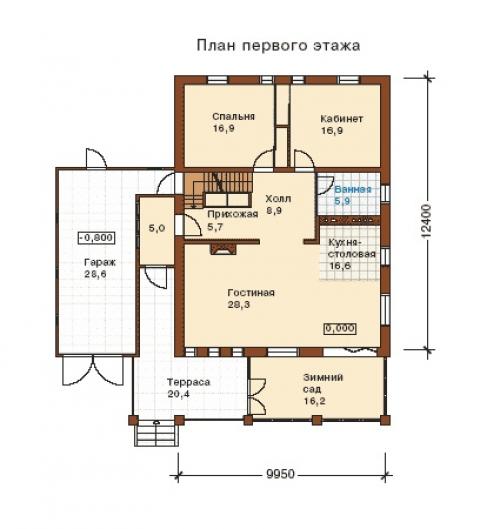 Эскизный проект индивидуального коттеджа. 02