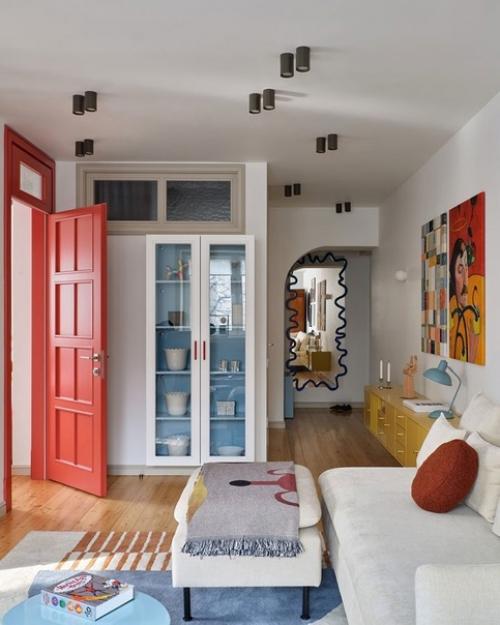 Красочный декор для небольшой квартиры в Казахстане, 39 м. 02