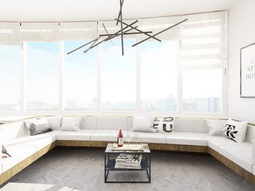 По факту это мой первый жилой интерьер, основой которого стала перепланировка однокомнатной 66 м 2 квартиры в Москве в трехкомнатные апартаменты. 04