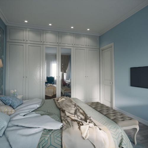 Интерьер спальни в классическом стиле. 05