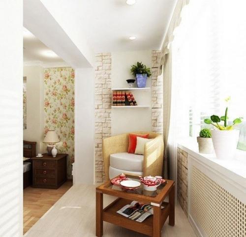 Замечательные идеи совмещения комнаты и лоджии. 02