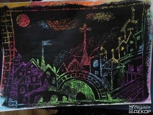 Техника граттаж (от фр. 04