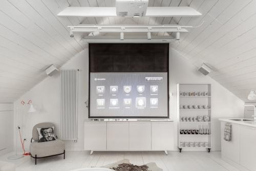 Дизайнинтерьра@Stonefloor.  Снежная Мансарда с Полосатым Медведем. 03