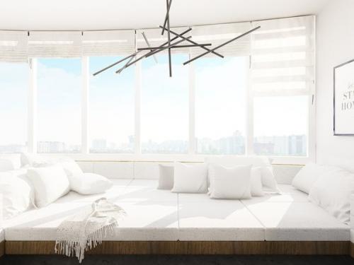 По факту это мой первый жилой интерьер, основой которого стала перепланировка однокомнатной 66 м 2 квартиры в Москве в трехкомнатные апартаменты. 05