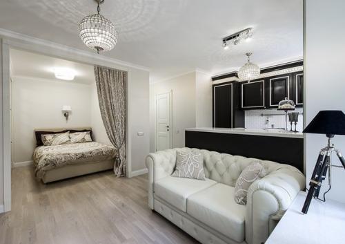 Как на 29 квадратных метрах обычной однокомнатной хрущевки сделать шикарную двухкомнатную студию? 05