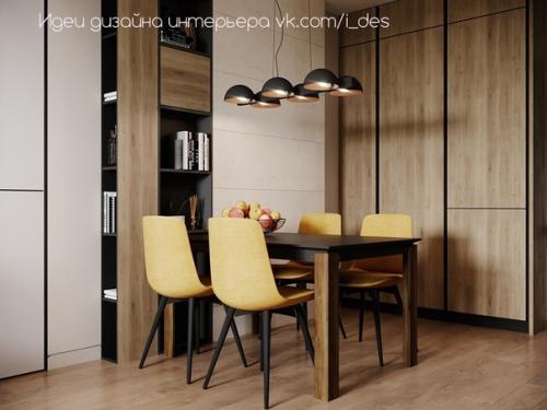 Контрастный дизайн кухни как вам цветовая гамма? 01