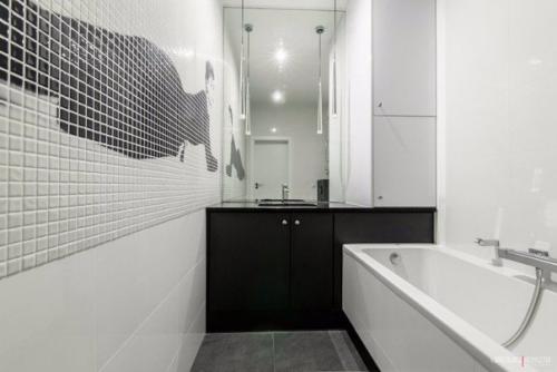 Интерьер современной квартиры, вдохновленный черно-белым кинематографом. 08