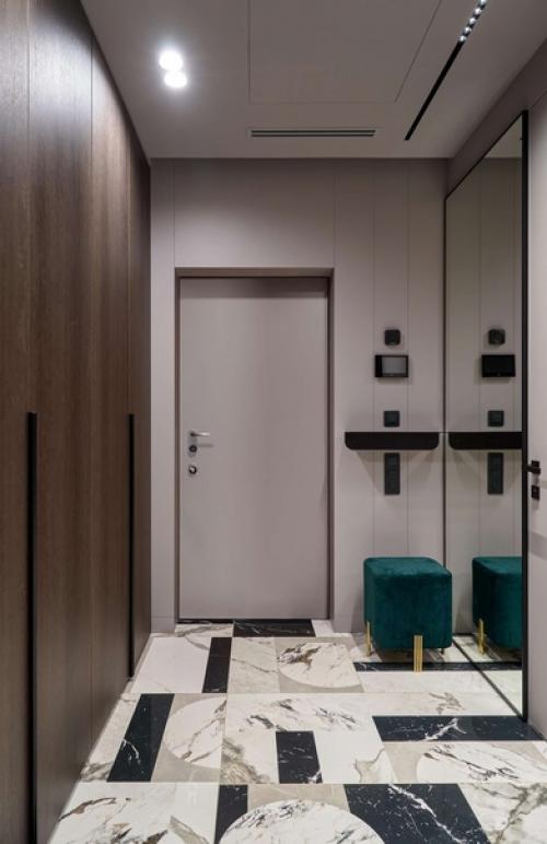 Эффектный микс: как дизайнеры подружили минимализм и классику на 130 м. 07