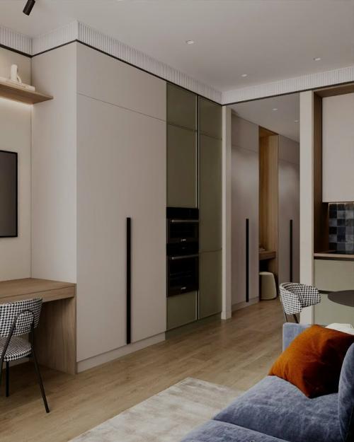 Проект небольшой, но уютной квартиры - студии. 08