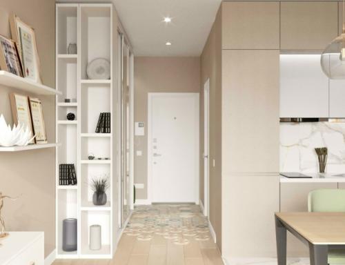 Проект квартиры - студии 28, 8 м 2 (34, 5 м 2 с балконом) в ЖК ренессанс во Владивостоке. 08