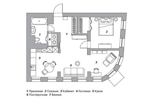 Яркая квартира с эркером, 58 м. 09