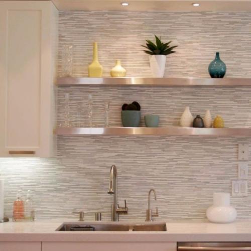 Открытые полки на кухне. 03