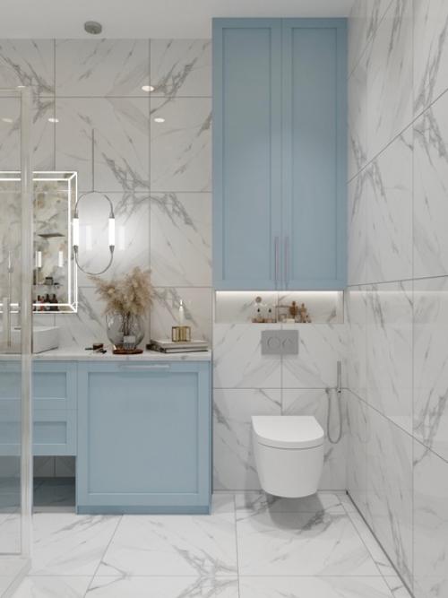 Небесно голубой идеально подходит для оформления кухни. 07