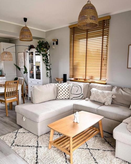 Базовый цвет этого интерьера светло-серый, что добавляет пространству ощущение воздушности и лёгкости. 02