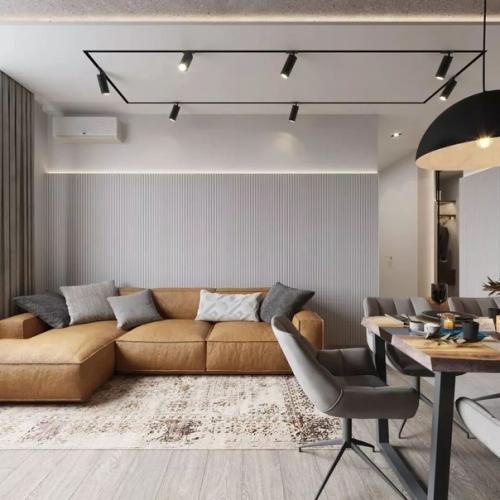 Уютный интерьер этой кухни - гостиной площадью 19 кв. 03