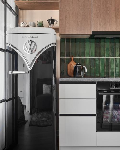 Интерьер квартиры - студии 25, 4 м 2 в ЖК михайловский парк в Москве. 09