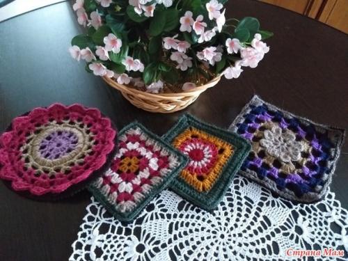 Как я небольшие остатки пряжи использую! 01