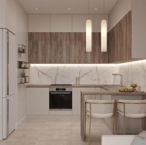 Красивая кухня. В светлых, нежных оттенках. 02