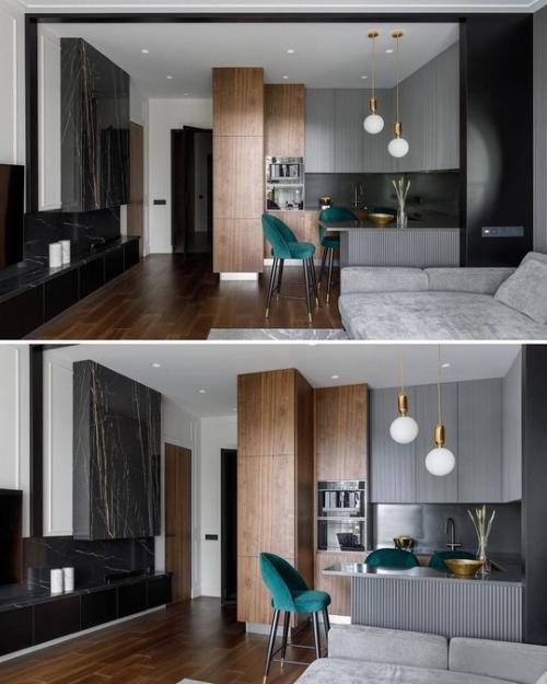 Кухня - гостиная в стиле ар - деко. 04