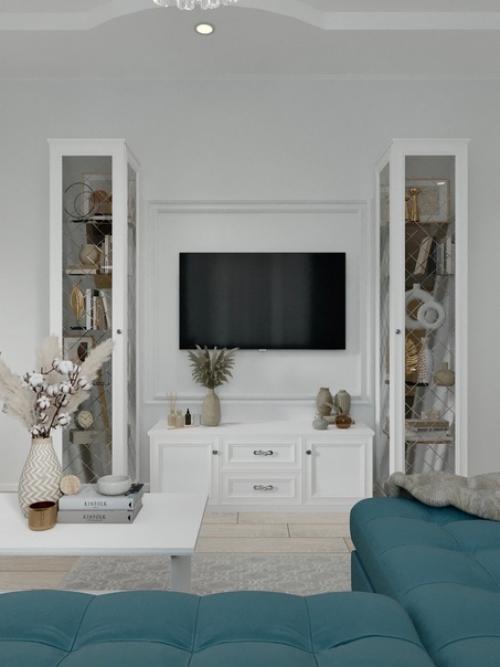 Небесно голубой идеально подходит для оформления кухни. 05