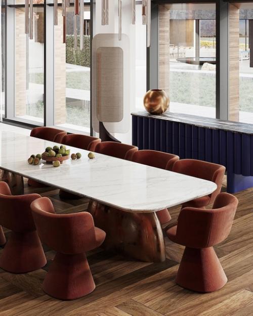 Кухня - гостиная в загородном доме. 05