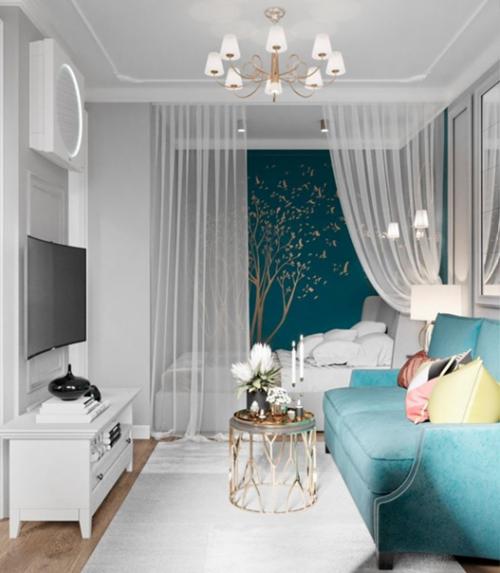 Светлый интерьер квартиры площадью 37 кв. 06