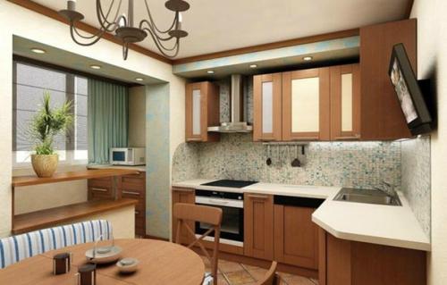 Кухня - лоджия - стильно и практично. 01